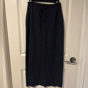 Zara Textured Black Maxi Skirt